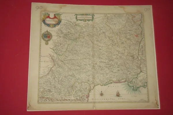 Carte Du Languedoc, époque 17 ème.