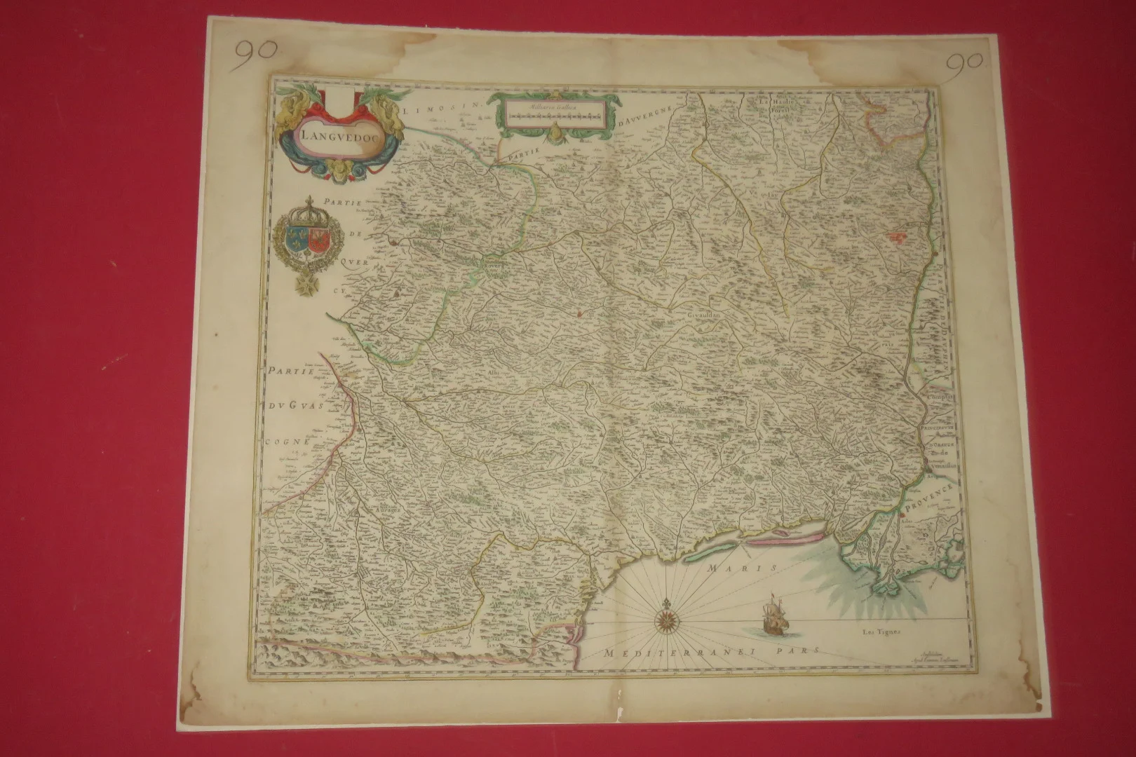 17th CENTURY MAP OF LANGUEDOC