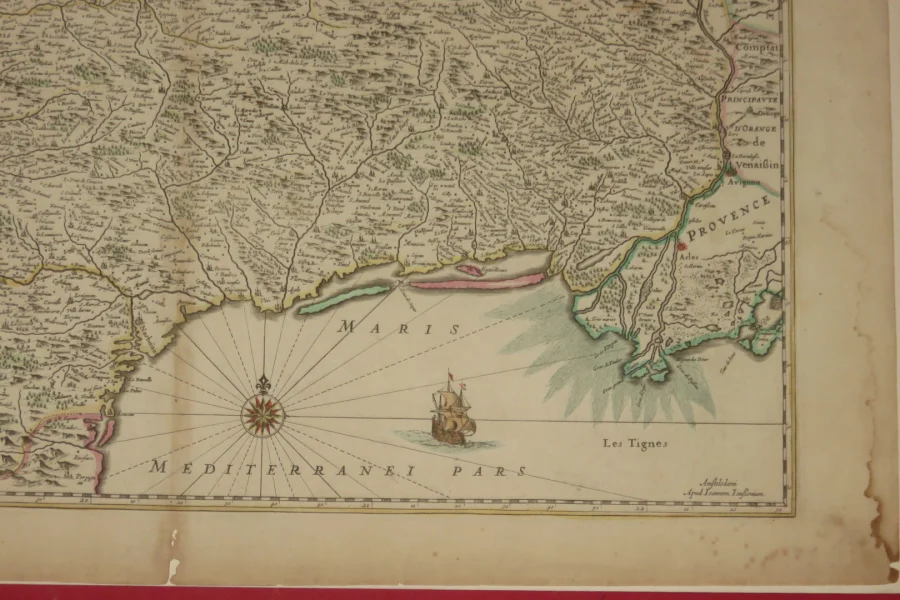 Carte Du Languedoc, époque 17 ème.