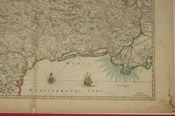 Carte Du Languedoc, époque 17 ème.