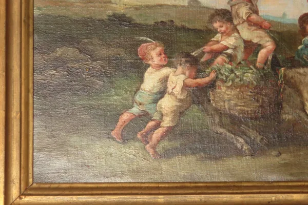 Les Amusements Enfantins, Tableau Début 19ème.