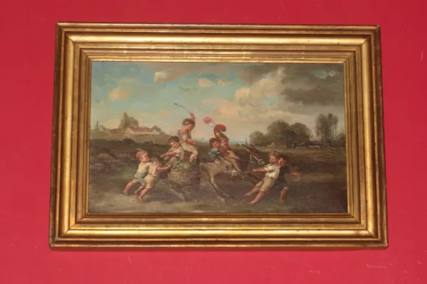 Les Amusements Enfantins, Tableau Début 19ème.