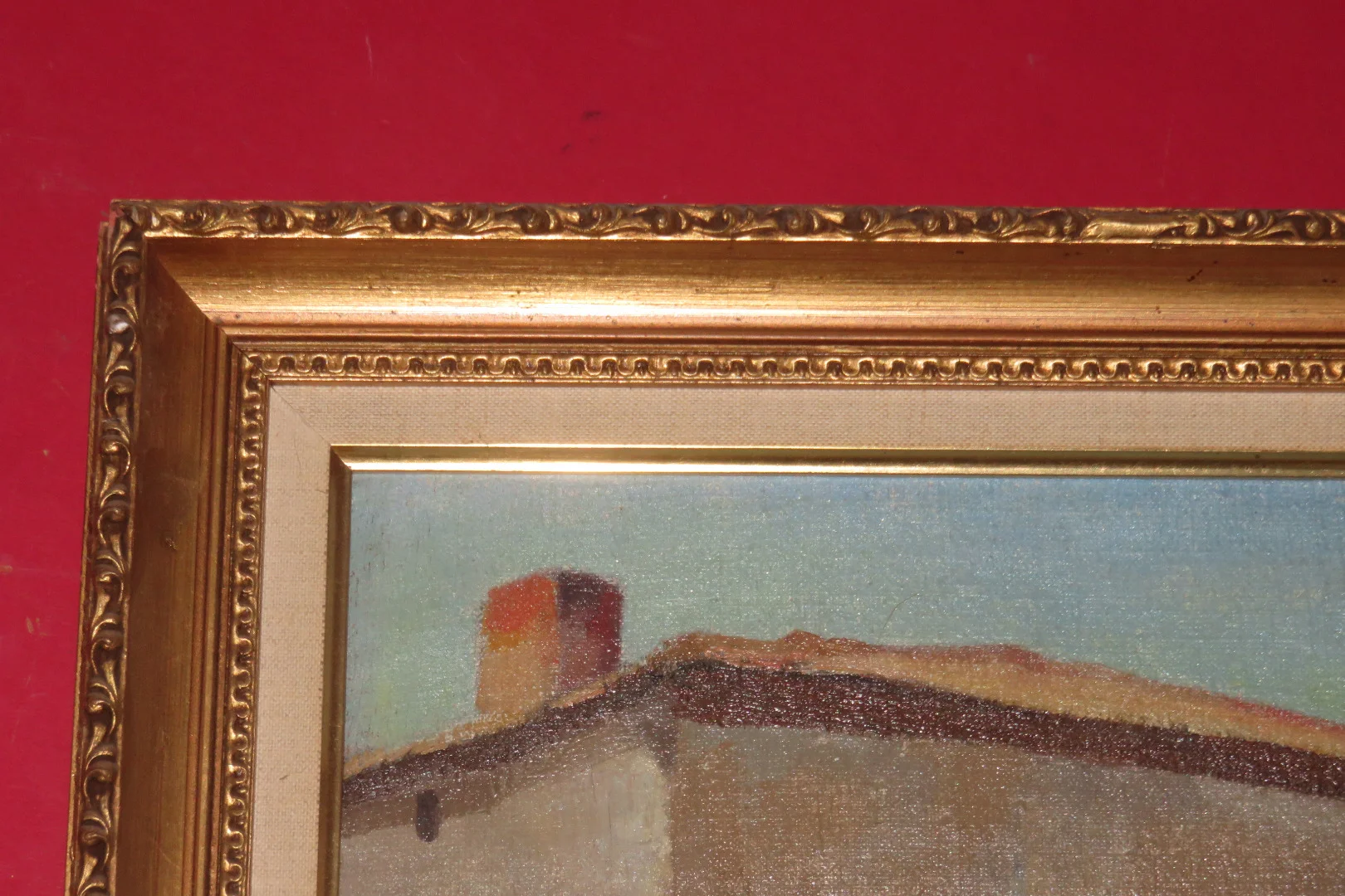 " La Ferme", Peinture Signée Louis Marechal, époque 20 ème.
