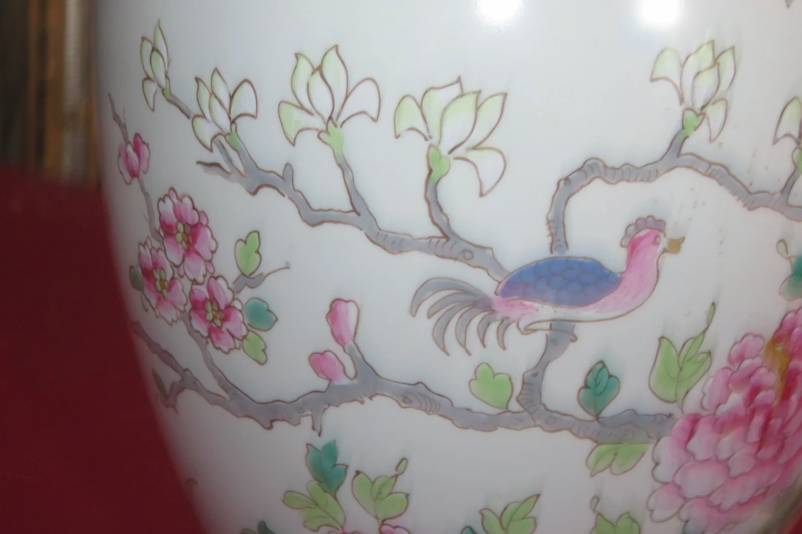 Grande Potiche Chinoise, Porcelaine émaillée, époque Milieu 20ème.