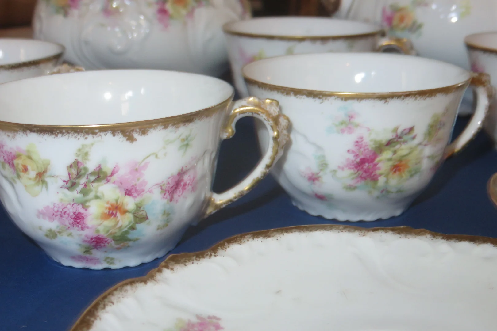 Paroutaud et frères,  Service à Café, Porcelaine De Limoges,  époque  Début 20ème.