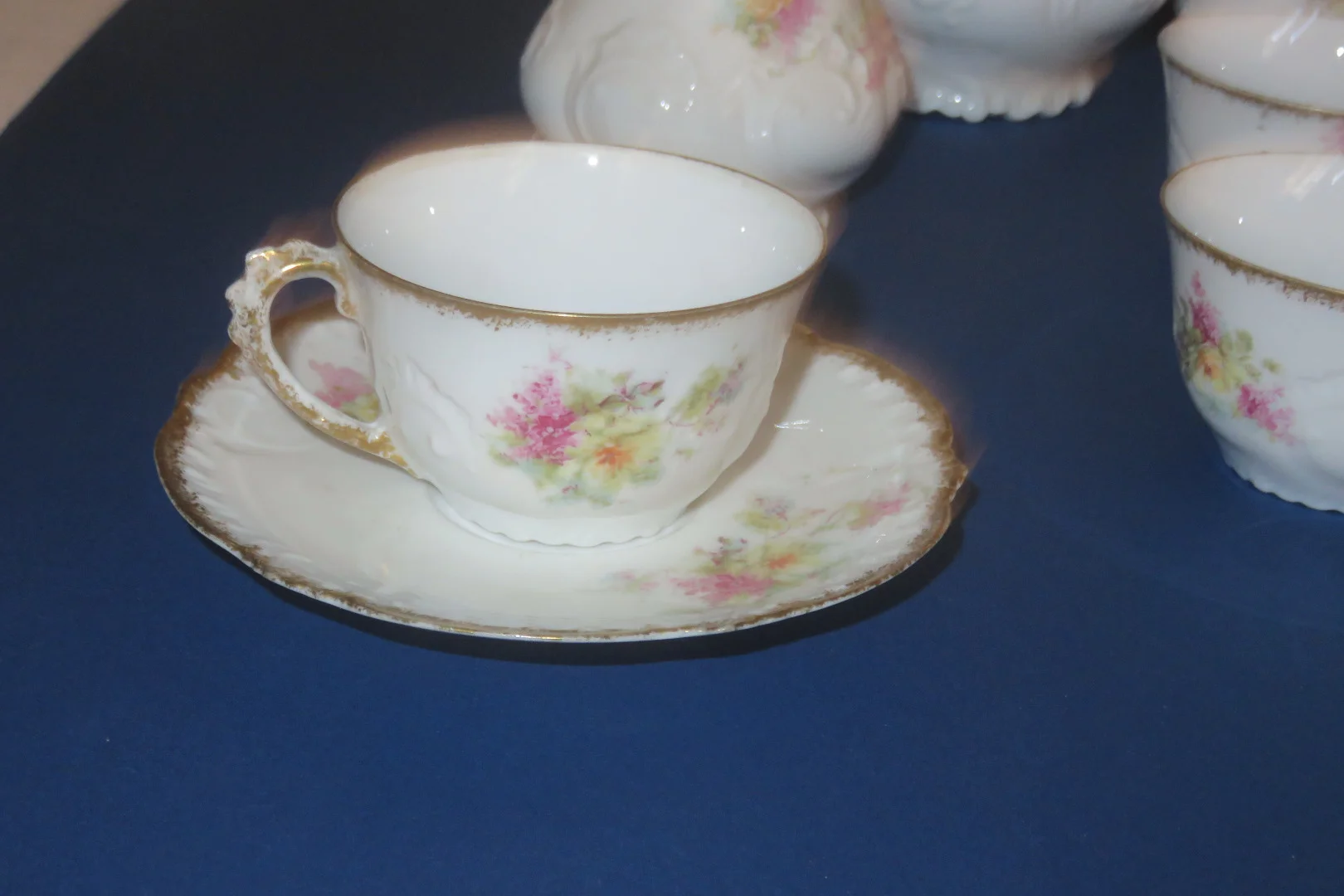 Paroutaud et frères,  Service à Café, Porcelaine De Limoges,  époque  Début 20ème.