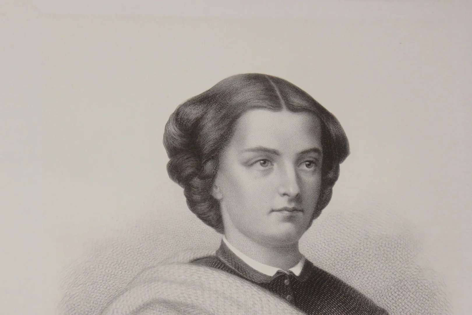 Marie-sophie En Bavière, Reine De Naples, Eau Forte époque 19ème.