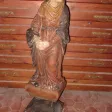 Vierge De Calvaire, Sculpture En Bois Polychome, époque 18 ème.