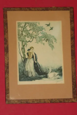Ensemble de 4 gravures époque début 20ème, art déco.