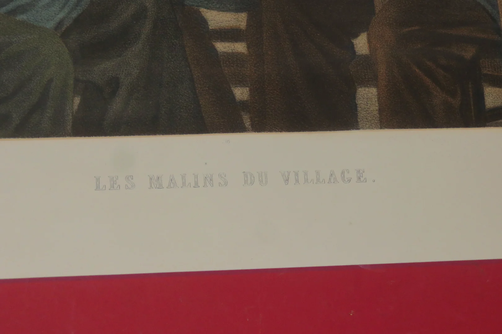 " Joueurs de cartes ", gravure époque 19ème.