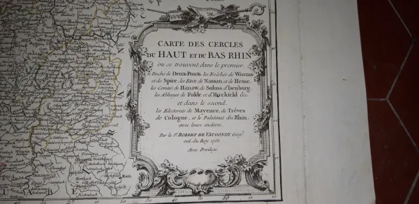 Carte  De l'Empire  Germanique, époque 18ème.