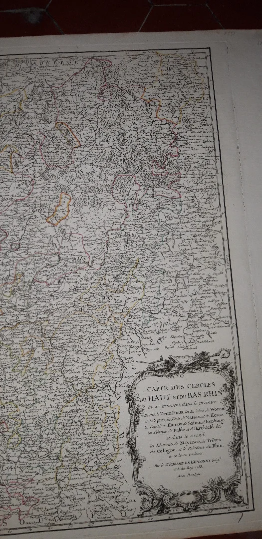 18th CENTURY MAP OF THE  GERMAN EMPIRE