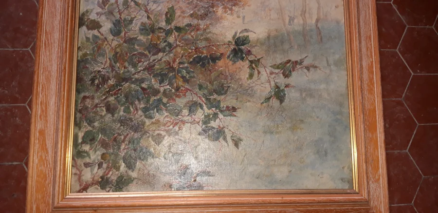 Paysage, Tableau De Georges Fraipont, époque 19 ème.