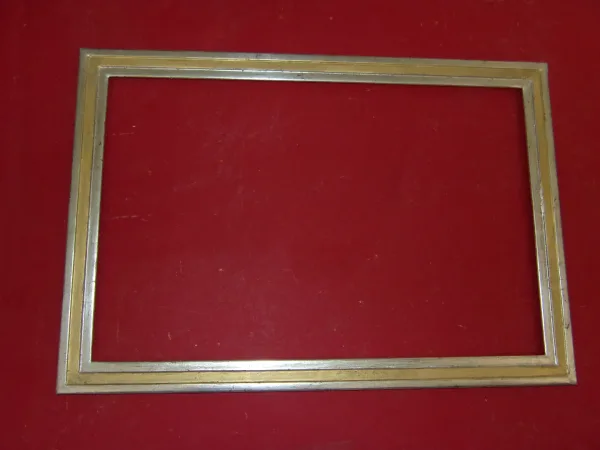 Cadre  époque Art Déco, 1920 En Bois Or Et Argent