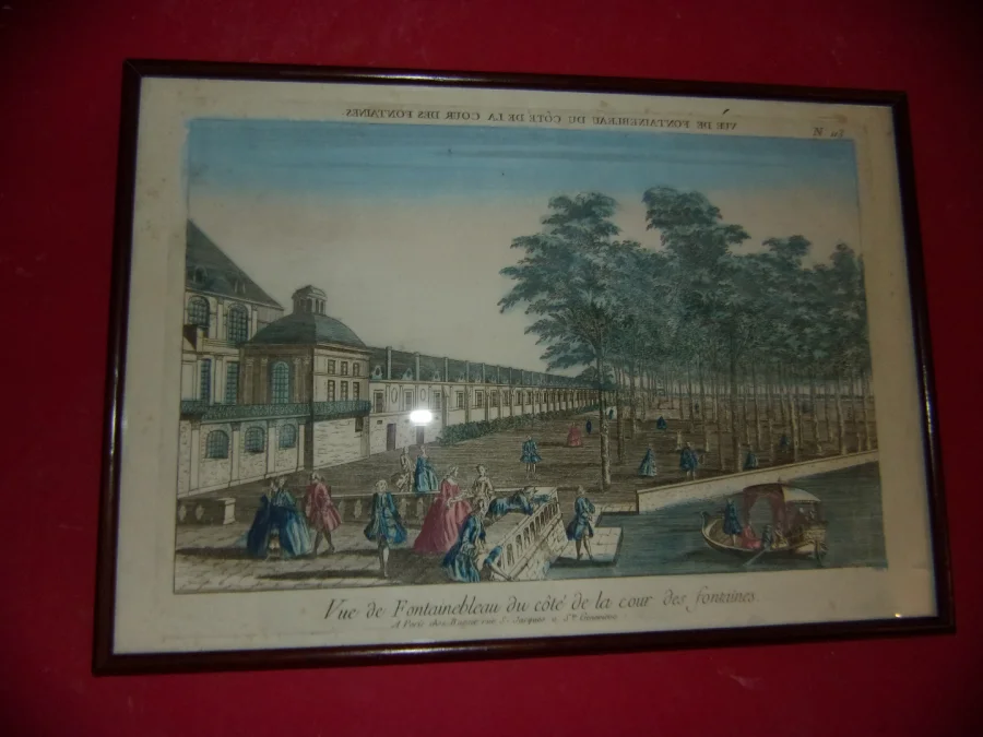 Fontainebleau , Vue d'Optique époque 18ème.