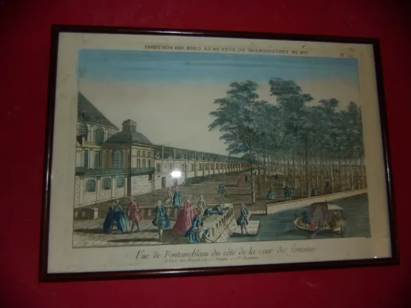 Fontainebleau , Vue d'Optique époque 18ème.