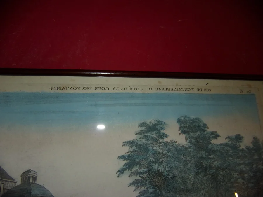 Fontainebleau , Vue d'Optique époque 18ème.