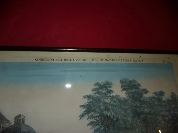 Fontainebleau , Vue d'Optique époque 18ème.