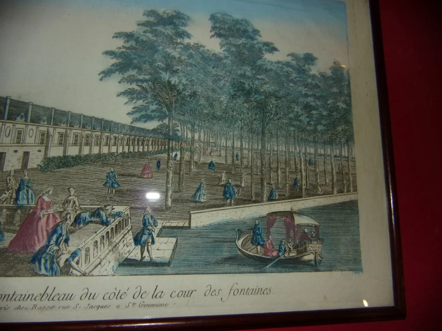 Fontainebleau , Vue d'Optique époque 18ème.