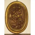 Scène Avec Christ, En Bois Sculpté, Doré, époque 18ème Siècle.