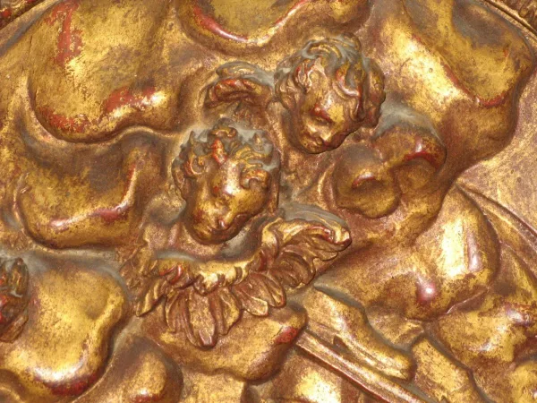 Scène Avec Christ, En Bois Sculpté, Doré, époque 18ème Siècle.