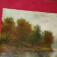 Bord d'Un Etang à l'Automne, Peinture époque 19ème.