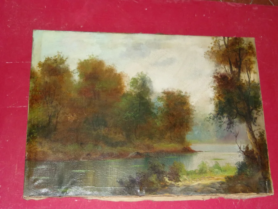 GEMÄLDE AUS DEM 19. JAHRHUNDERT EINES SEE IM HERBST
