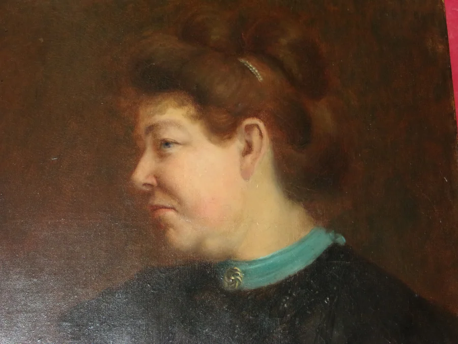 Peinture, Portrait De Femme, époque 19ème.