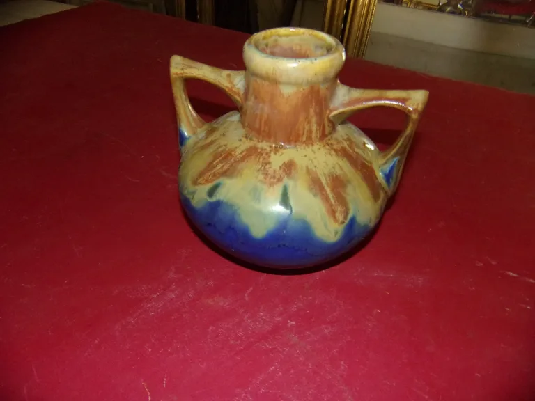 Vase,  Grès, Signé Méténier,  époque Début 20 ème.