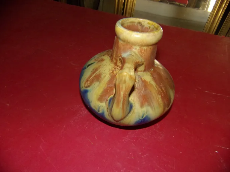 Vase,  Grès, Signé Méténier,  époque Début 20 ème.