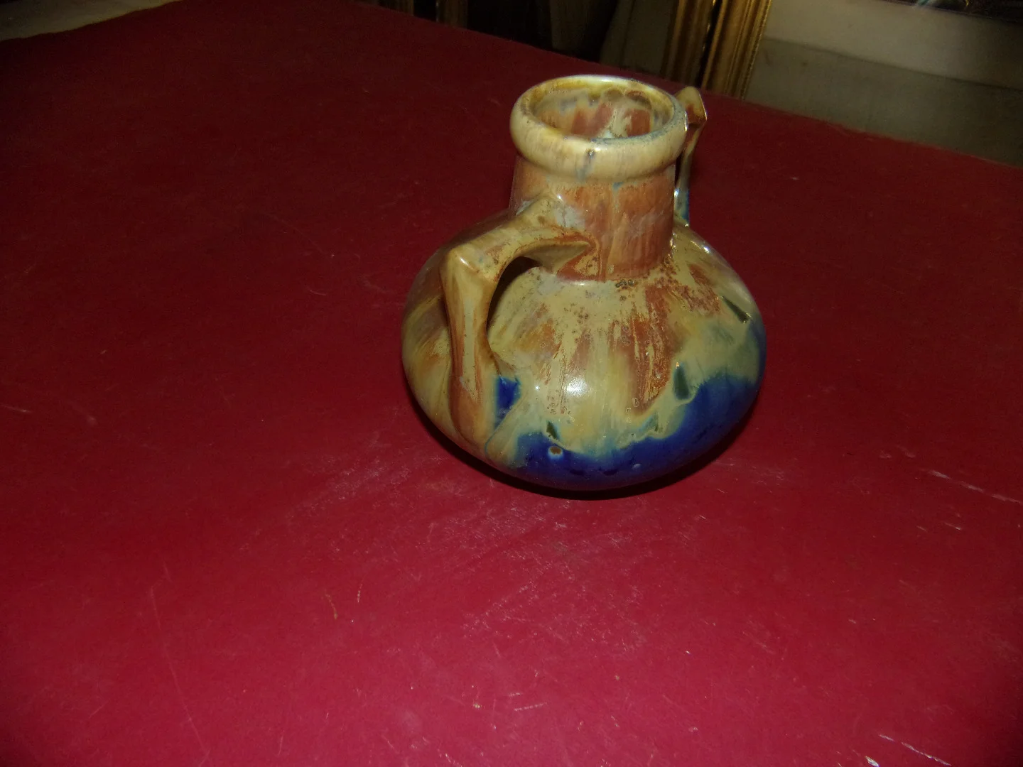 Vase,  Grès, Signé Méténier,  époque Début 20 ème.