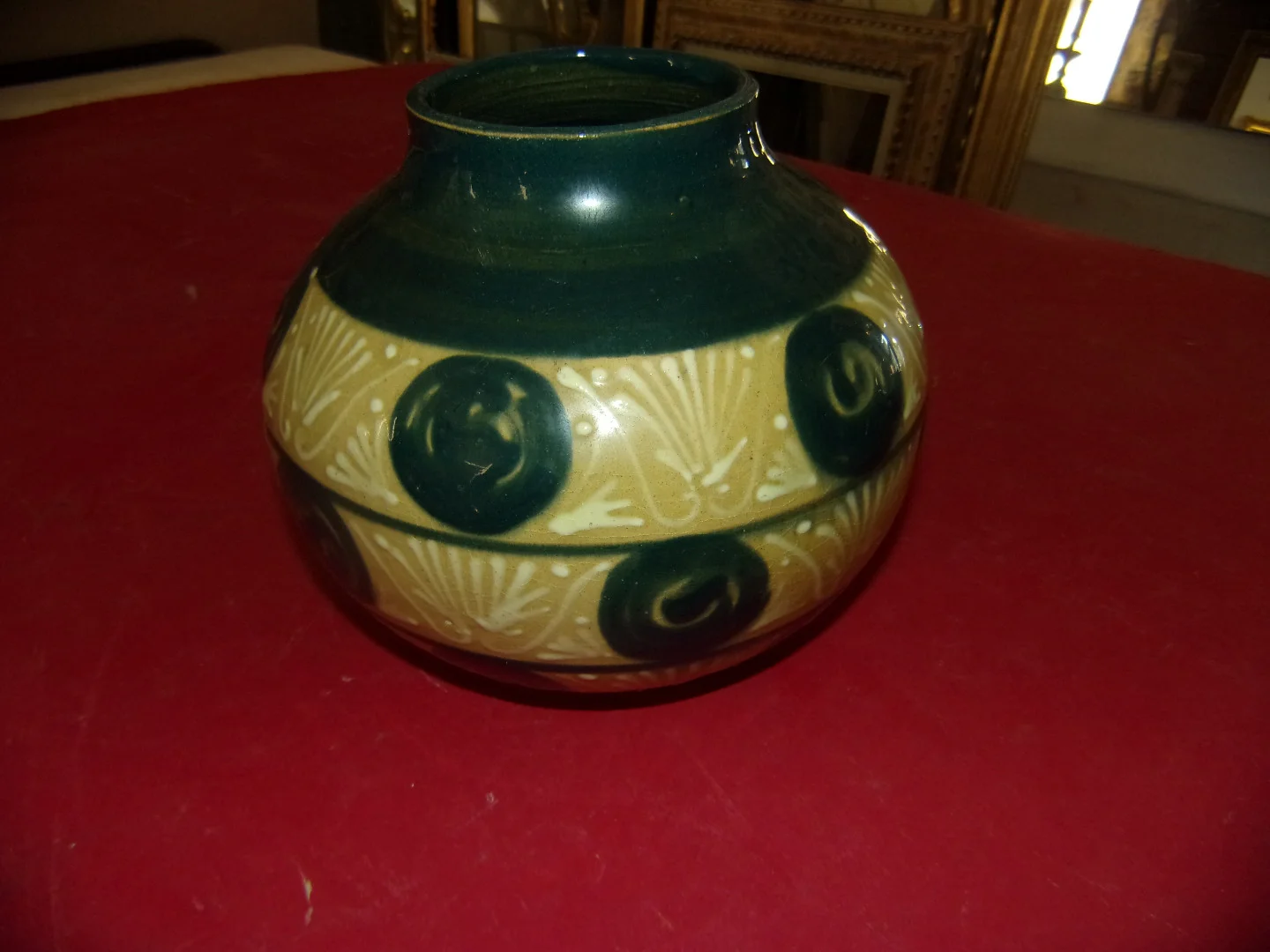 Grès, Vase Atelier Soufflenheim, Par  Elchinger Fils, époque Début Art Déco.