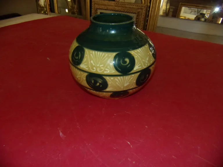 Grès, Vase Atelier Soufflenheim, Par  Elchinger Fils, époque Début Art Déco.