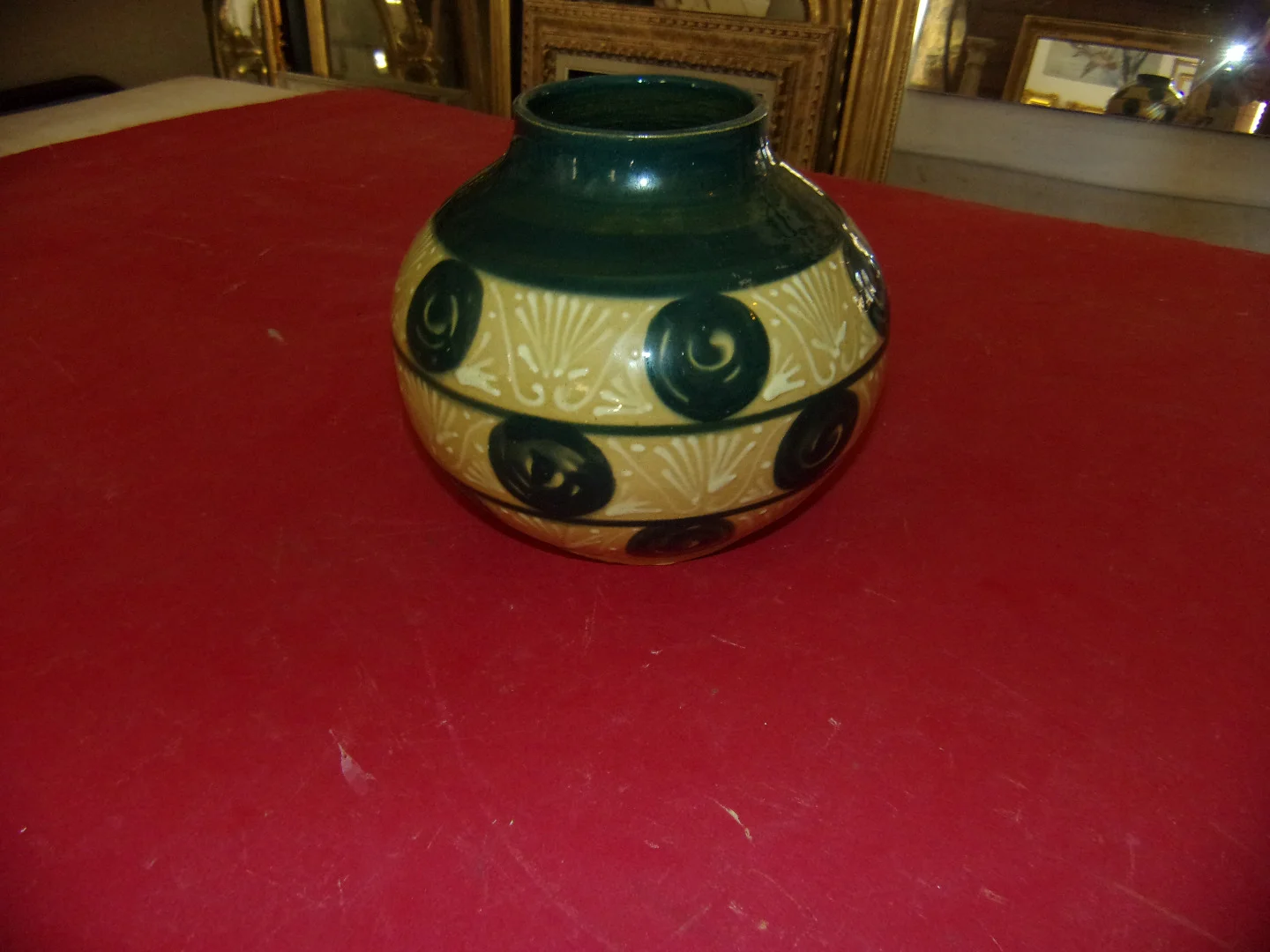 Grès, Vase Atelier Soufflenheim, Par  Elchinger Fils, époque Début Art Déco.