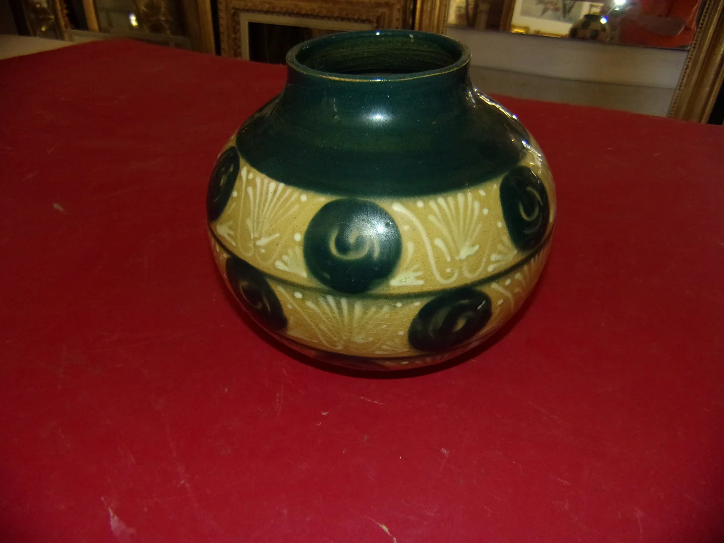 Grès, Vase Atelier Soufflenheim, Par  Elchinger Fils, époque Début Art Déco.