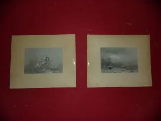 Deux Marines, Dessins époque 19ème.