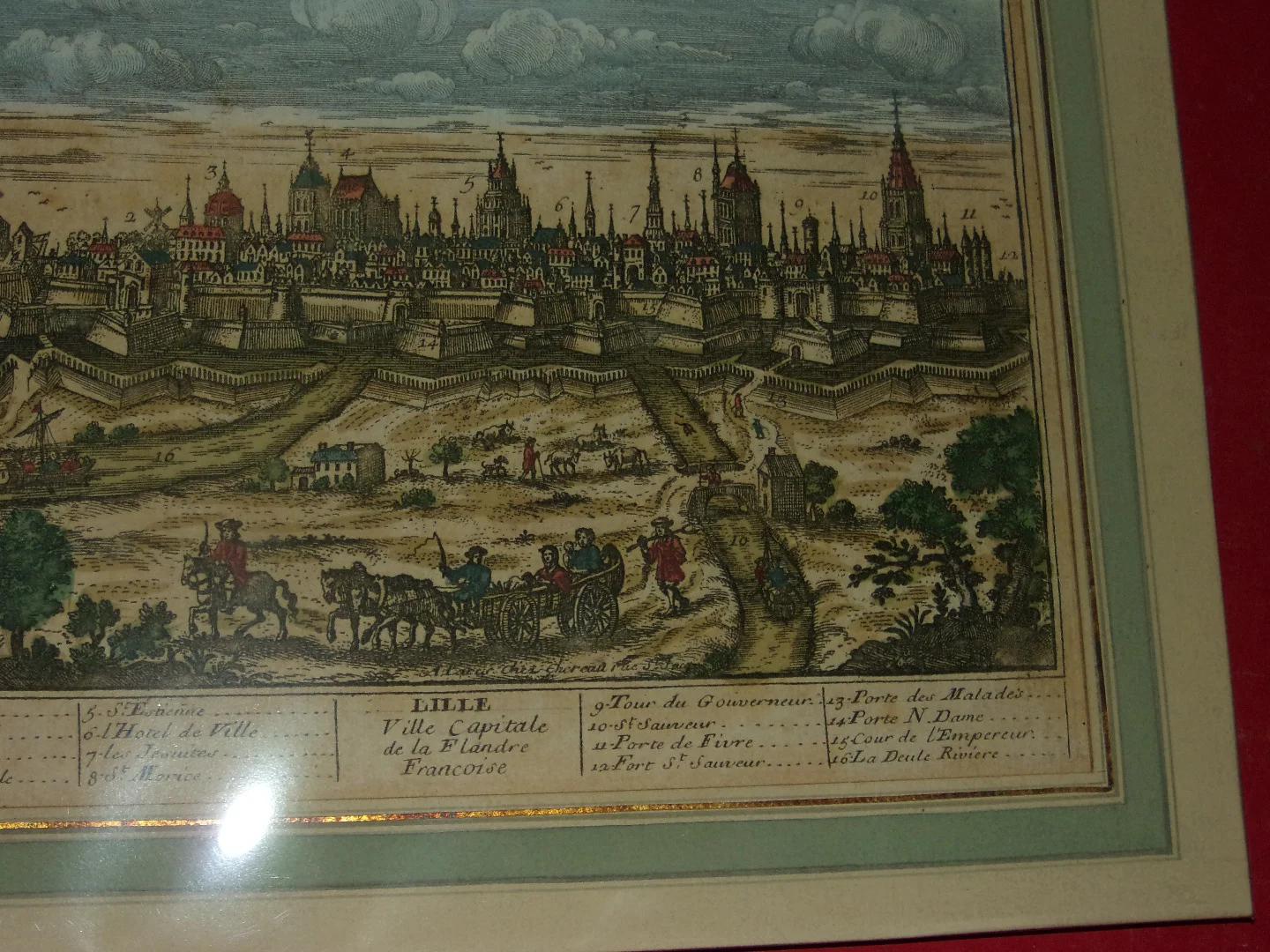 Lille, Gravure époque  17 ème.
