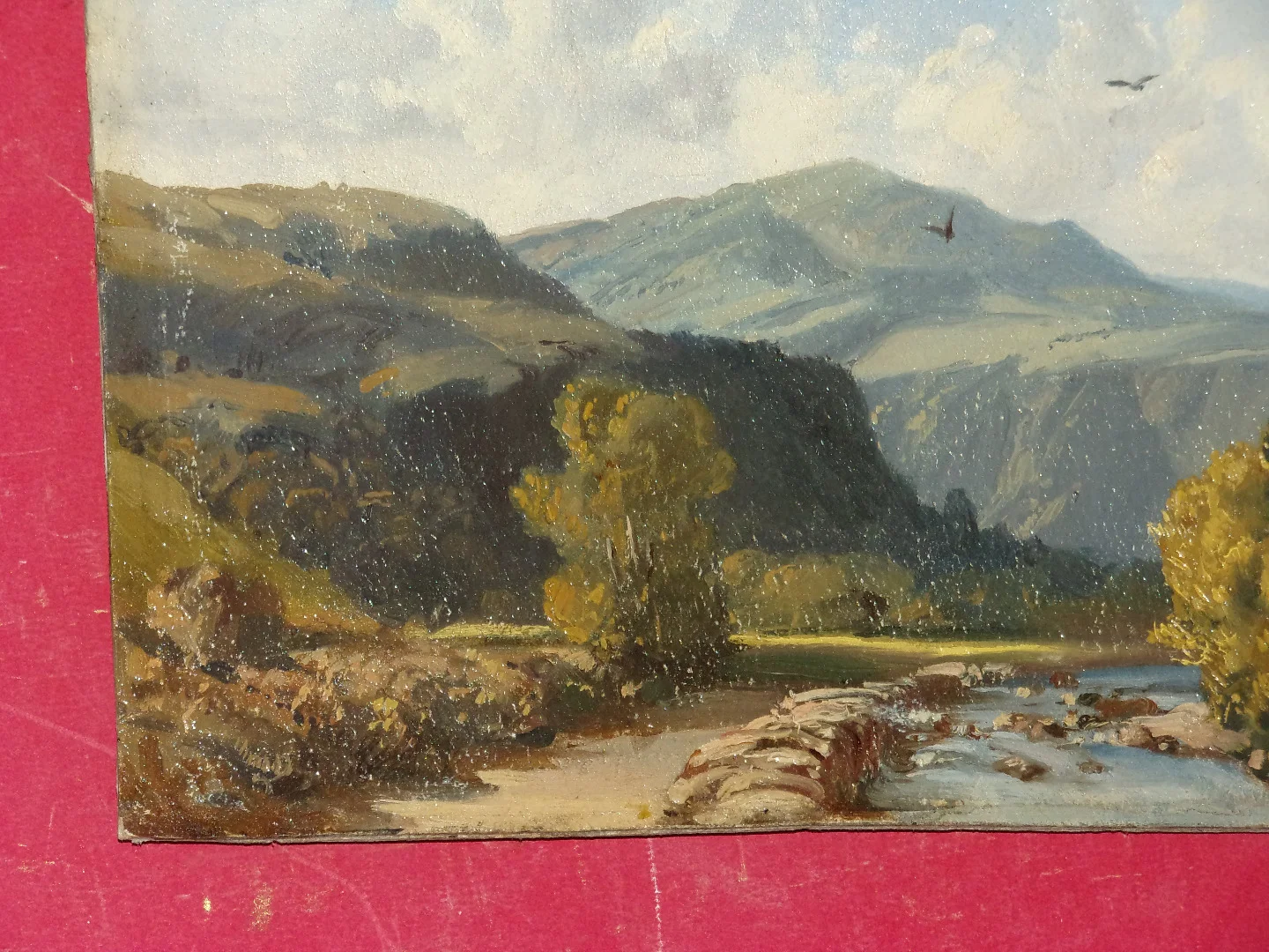 Vue d'un " Gave", Tableau époque 19ème.