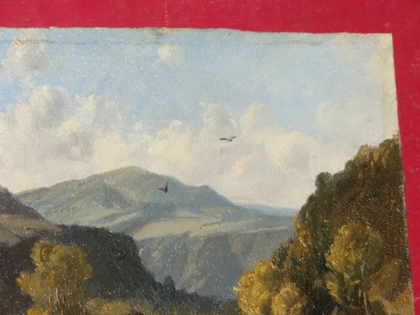 Vue d'un " Gave", Tableau époque 19ème.