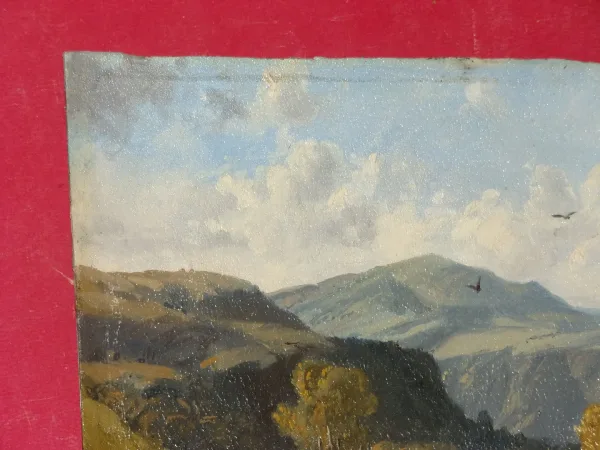 Vue d'un " Gave", Tableau époque 19ème.