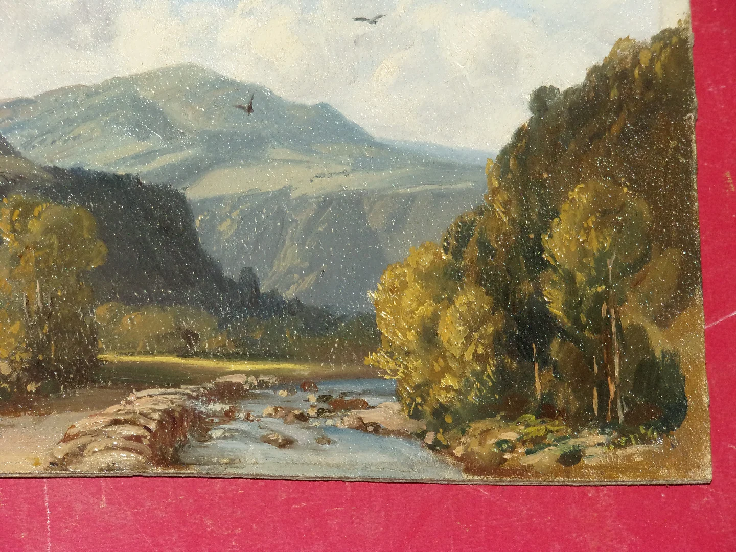 Vue d'un " Gave", Tableau époque 19ème.