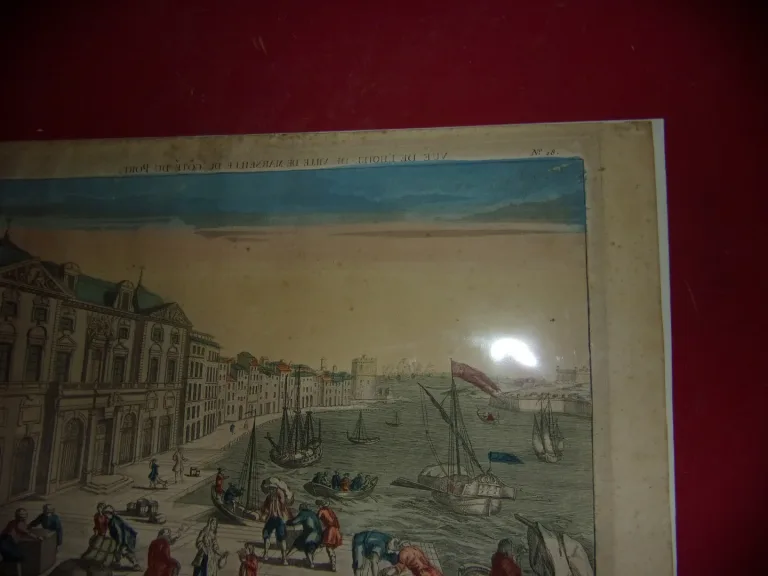Marseille, Vue d'Optique époque 18ème.