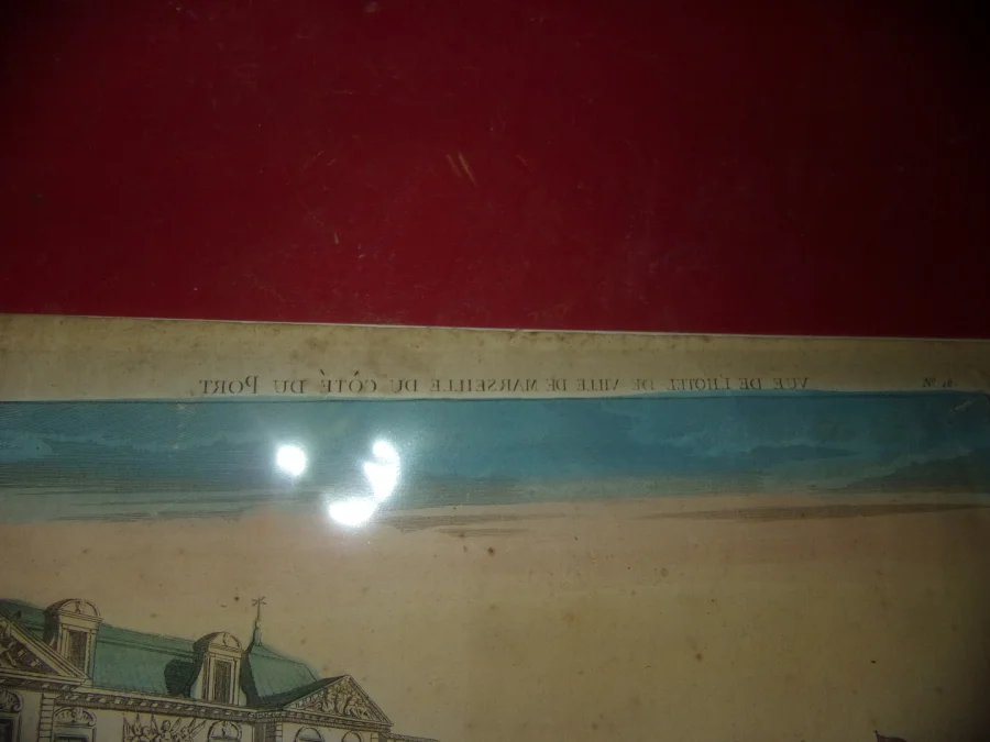 Marseille, Vue d'Optique époque 18ème.