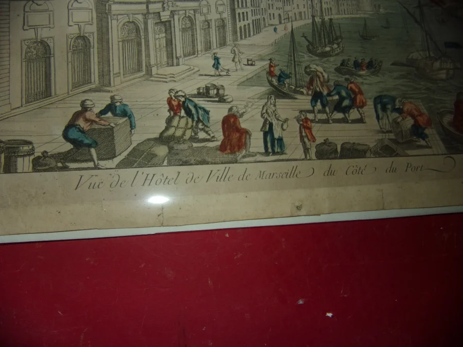 Marseille, Vue d'Optique époque 18ème.