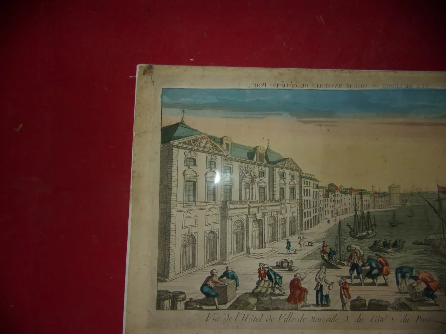 Marseille, Vue d'Optique époque 18ème.