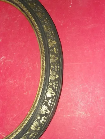 Cadre Ovale, époque 19ème,  Napoléon III, Noir Et Or.