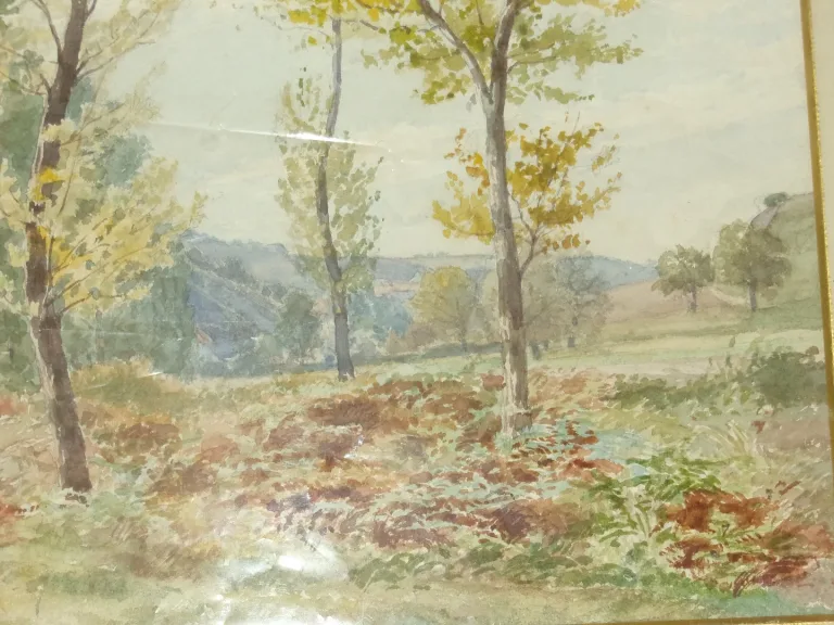Paysage, Aquarelle époque Fin 19ème.