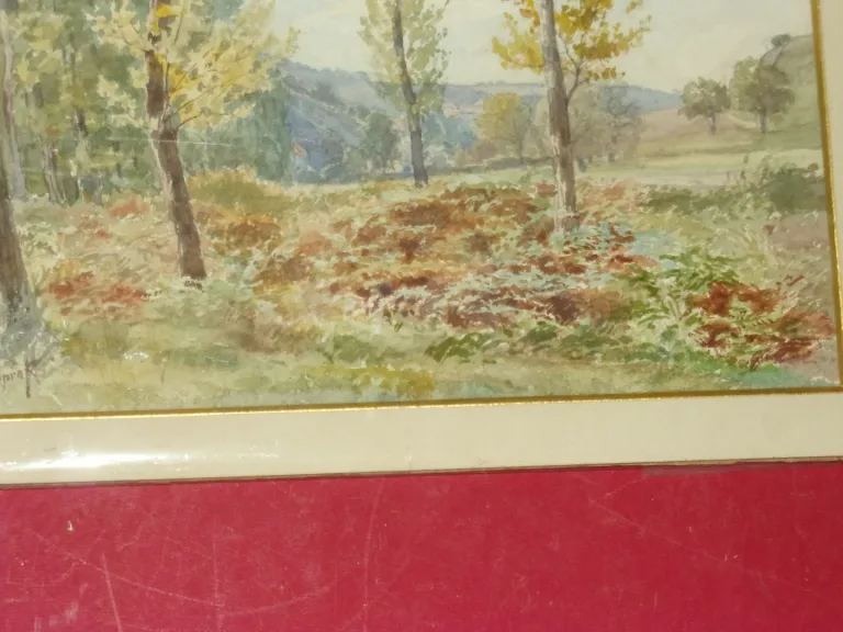 Paysage, Aquarelle époque Fin 19ème.