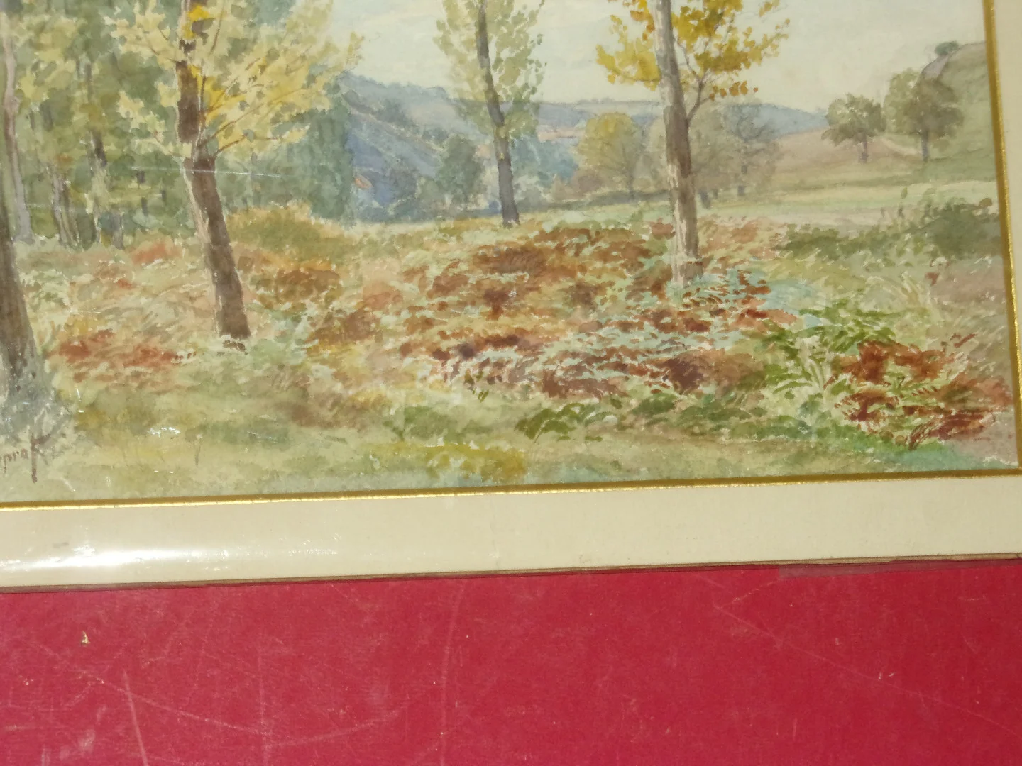 Paysage, Aquarelle époque Fin 19ème.
