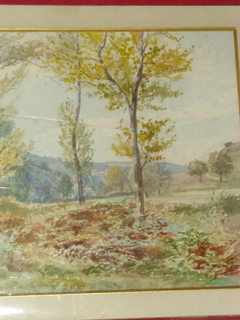 Paysage, Aquarelle époque Fin 19ème.